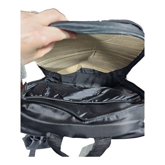 New Athletech Black Backpack Multi Pocket Mp3 Player Pocket Padded Shoulders - Picture 8 of 8